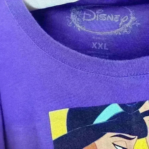 Disney Authentic Aladdin Movie Purple Short Sleeve Tee T Shirt, Size XXL - Picture 3 of 5